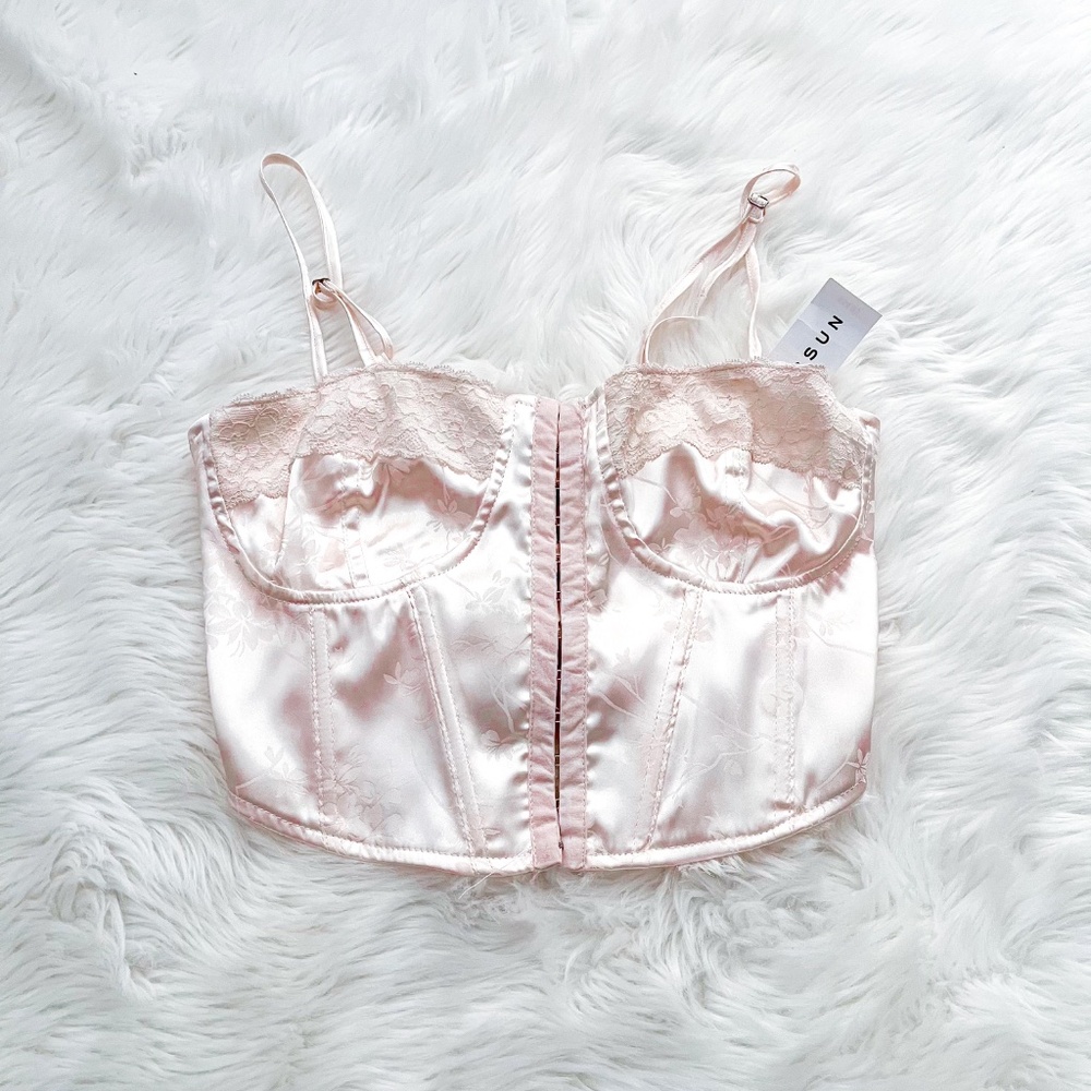Pacsun Kendall and Kylie Light Pink Corset Top